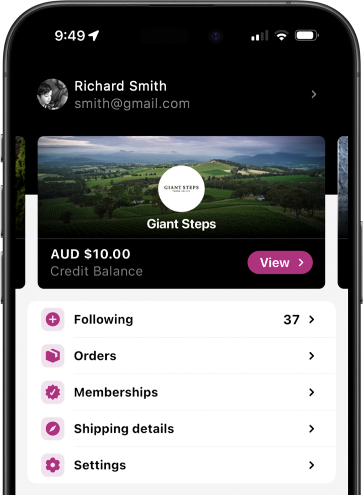 WithWine App for wine customers