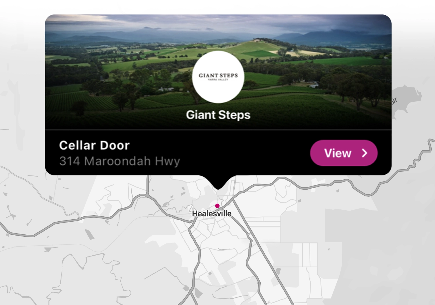 Winery Tourists App for locating Wineries